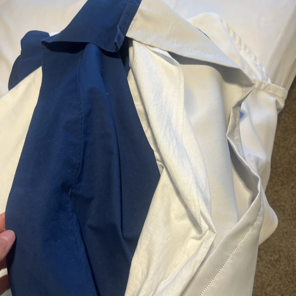 Pottery Barn Teen White Navy Bottom Blackout Curtain 52